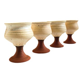 Studio Pottery Goblets - Set of 4 For Sale