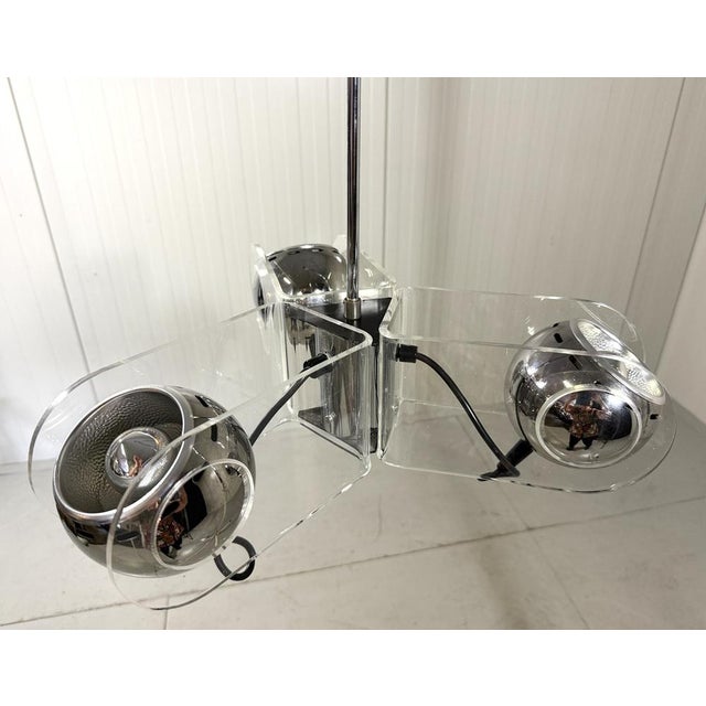 Hanging Lamp in the style of Gino Sarfatti, 1970s For Sale - Image 18 of 18