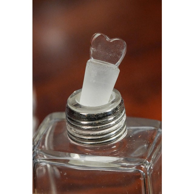 Brown Set of 3, Edwardian Pigskin Leather Travel Case With Sterling Silver Top Treble Spirit Flasks Bottles For Sale - Image 8 of 14