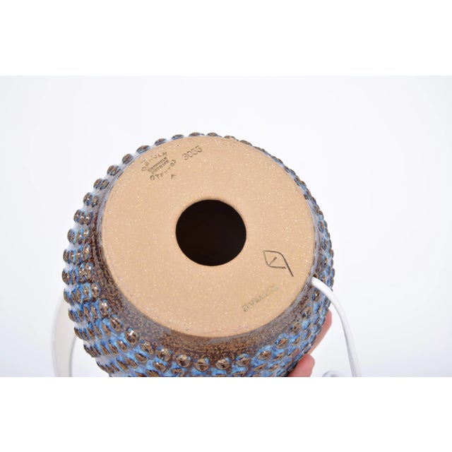 Einar Johansen Mid-Century Danish Handmade Stoneware Lamps attributed to Einar Johansen for Soholm, 1960s, Set of 2 For Sale - Image 4 of 8