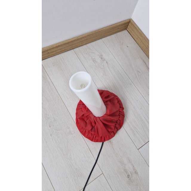 Cloche Table Lamps in Red and Black Fabric by De Pas Durbino & Lomazzi for Sirrah, 1982, Set of 2 For Sale - Image 16 of 18