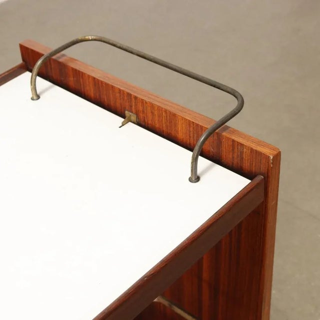 Serving Trolley in Wood, Italy, 1960s For Sale - Image 3 of 10
