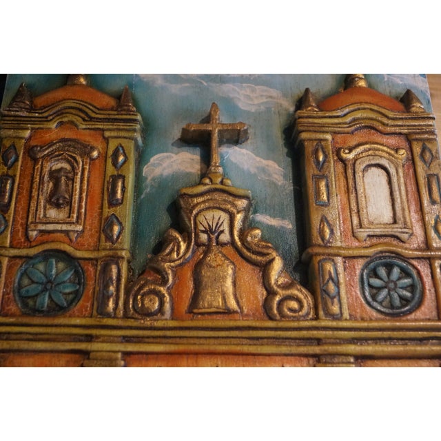 1980s 1980s Handmade Carved Wood Guatemalan Church Retablo For Sale - Image 5 of 10