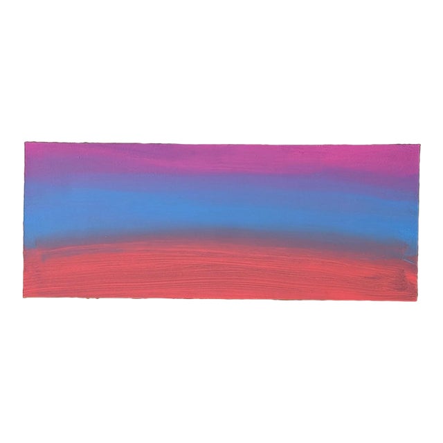 "Ease" Contemporary Abstract Painting on Floral Vintage Textile For Sale