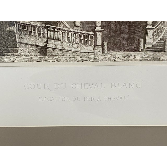 1920s French Gravure Print "Palais De Fontainbleu" For Sale In West Palm - Image 6 of 11