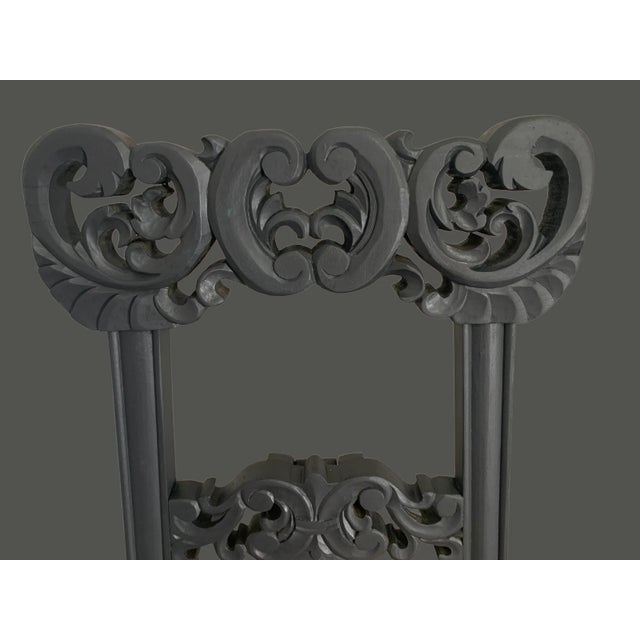 Wood Vintage Carved Wood Art Display Easel For Sale - Image 7 of 10