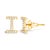 Expertly crafted to symbolize individuality and grace, this exquisite "I" initial stud earring is fashioned from radiant...