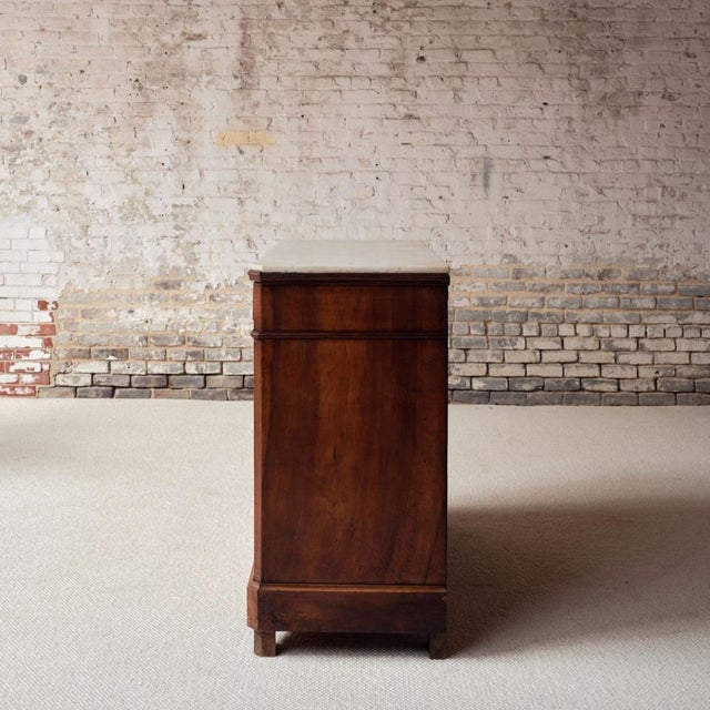 Late 19th Century French Walnut Buffet With Marble Top For Sale - Image 4 of 10