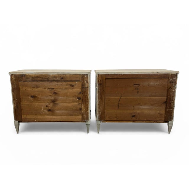 Wood Gustavian Twin Chests of Drawers, 1860, Set of 2 For Sale - Image 7 of 9