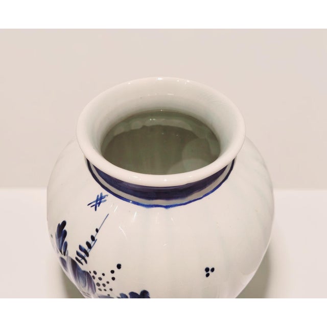 Antique Dutch Hand-Painted Delft Blue Lidded Vase, Holland, 1920s For Sale - Image 17 of 18