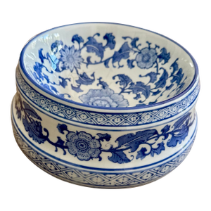 Export Blue & White Pet Bowl