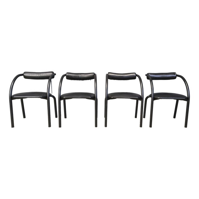 Vintage Dining Chairs, 1980s, Set of 4 For Sale