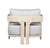 Gray Paradiso Outdoor Solid Teak Wood Chair Natural Look - Light Grey Fabric For Sale - Image 8 of 9