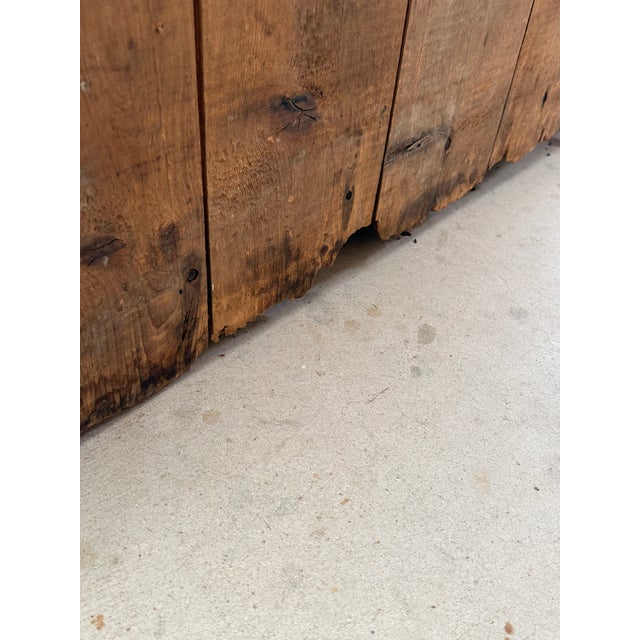 Early 19th Century Primitive Painted Wood Cupboard / Dry Sink in Original Verdigris Paint For Sale - Image 9 of 12