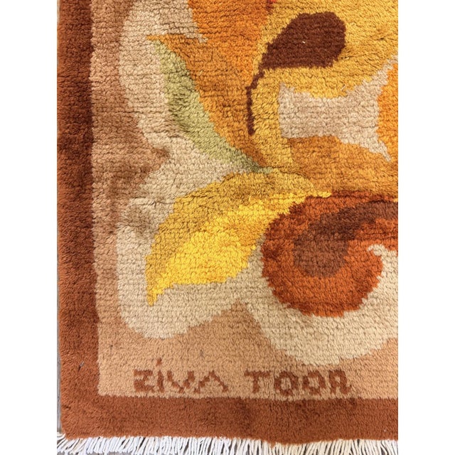 "This is a spectacular and highly authentic mid-sized antique European Art Deco wool rug, Hand-knotted circa 1925 during...