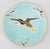 Turquoise 19th Century English Joseph Holdcroft Turquoise Majolica Flying Crane Plate For Sale - Image 8 of 8