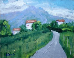 Contemporary Impressionist Style Landscape Oil Painting