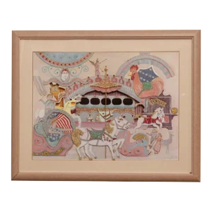 Art Plant 'Carousel in Motion' Mixed Media Print