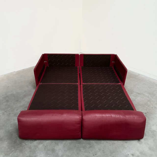 Maroon DS76 Modular Sofa from de Sede, Switzerland, 1970s, Set of 2 For Sale - Image 8 of 13