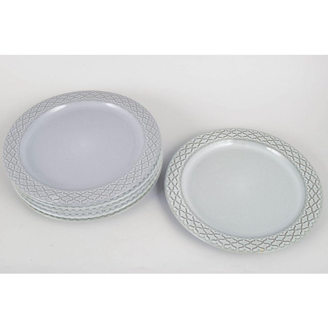Jens Harald Quistgaard for Kronjyden / Bing & Grøndahl, set of six dinner plates. Set of six stoneware dinner plates from...