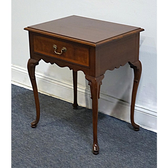 Wood Hickory Chair Co. American Masterpiece Collection Solid Mahogany Traditional Style 22" Accent End Table / Nightstand For Sale - Image 7 of 12