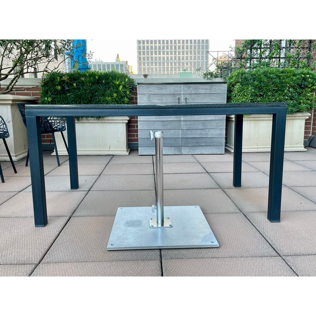 Fast Italia Outdoor Aluminum Dining Table With Absolute Black Granite ...