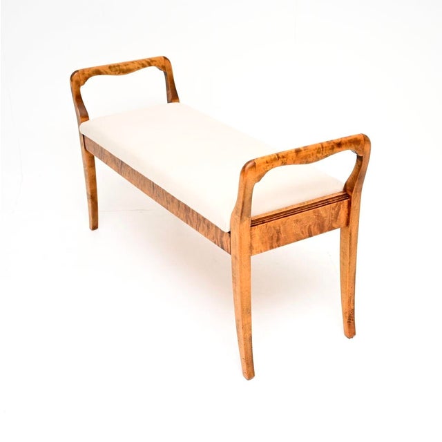 Antique Swedish Satin Birch Duet Piano Stool, 1900 For Sale - Image 6 of 11