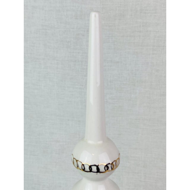 Gold White Mediterranean Spice Jar Urn – 2 Pieces For Sale - Image 12 of 13