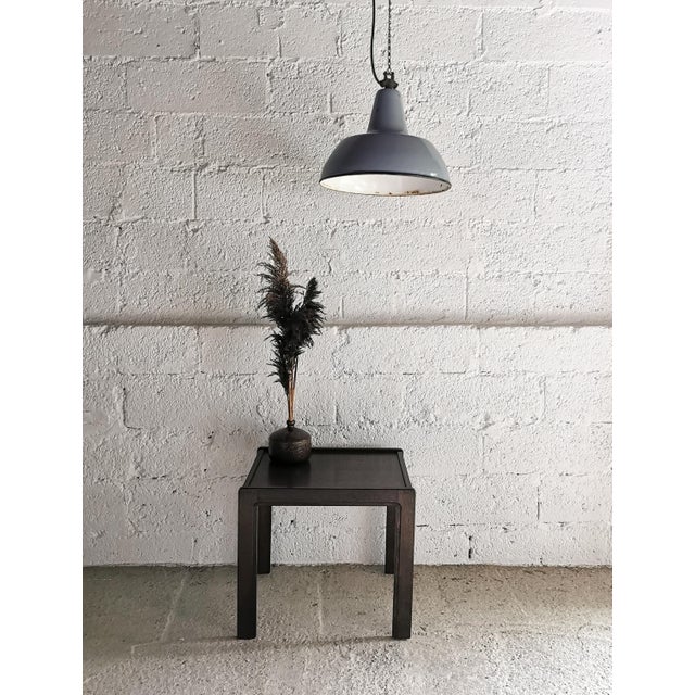 This gray industrial lamp by s.e.m. Reluma dates back to the 1930s and served as a ceiling light in a belgian factory for...
