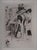 Alméry LOBEL-RICHE At the café Original engraving Signed in pencil bottom left and also signed in the plate On ancient...