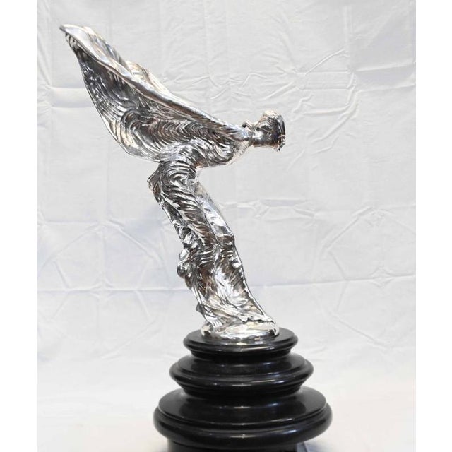 Art Nouveau Flying Lady Bronze Statue Spirit of Ecstacy For Sale - Image 10 of 10