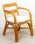 Mid 20th Century Frankl Style Bamboo Rattan Arm Chair For Sale - Image 5 of 8