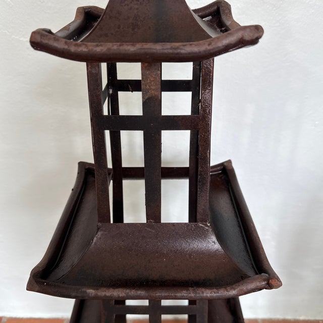 Vintage Metal Pagoda Garden Accent Chairish