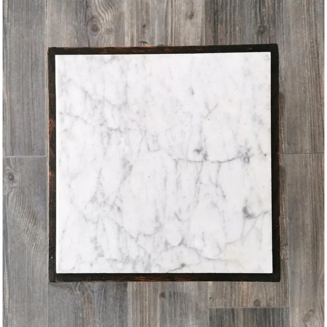 Bauhaus Art-Deco Flower Side Table in Marble, 1930s For Sale - Image 6 of 9