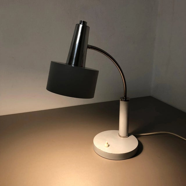 German Modernist Metal Table Light attributed to SIS Lights, 1960s For Sale - Image 13 of 15