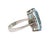 18k White Gold Aquamarine and Diamond Ring Vintage For Sale - Image 4 of 11