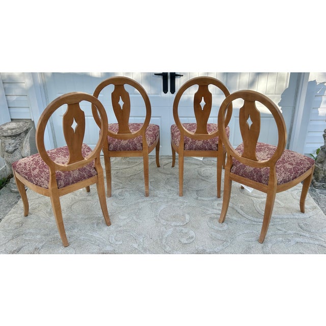 1990s Vtg. Set of Six Ethan Allen Shield Back Transitional Style Dining Chairs For Sale - Image 5 of 17