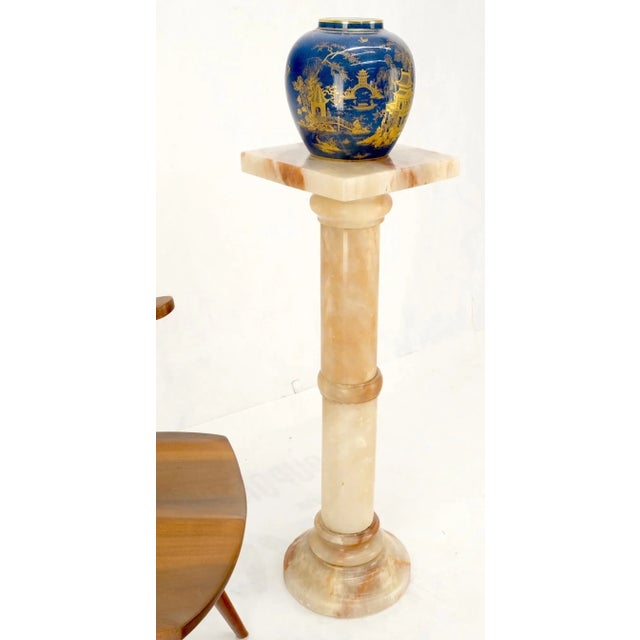 Vintage Round Turned Onyx Pedestal Stand For Sale - Image 10 of 13