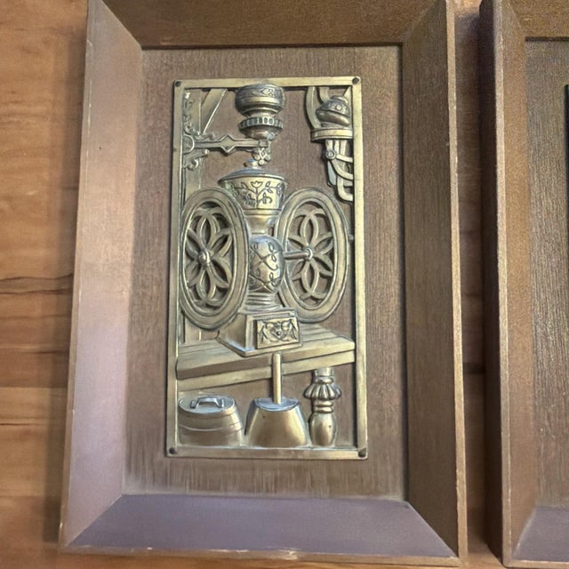 This product is a set of two vintage framed wall art pieces depicting an early American cabin cottage scene from the...