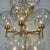 Brass Pair of Monumental Mid-Century Modern Style Chandeliers in Amber Glass and Brass For Sale - Image 8 of 10