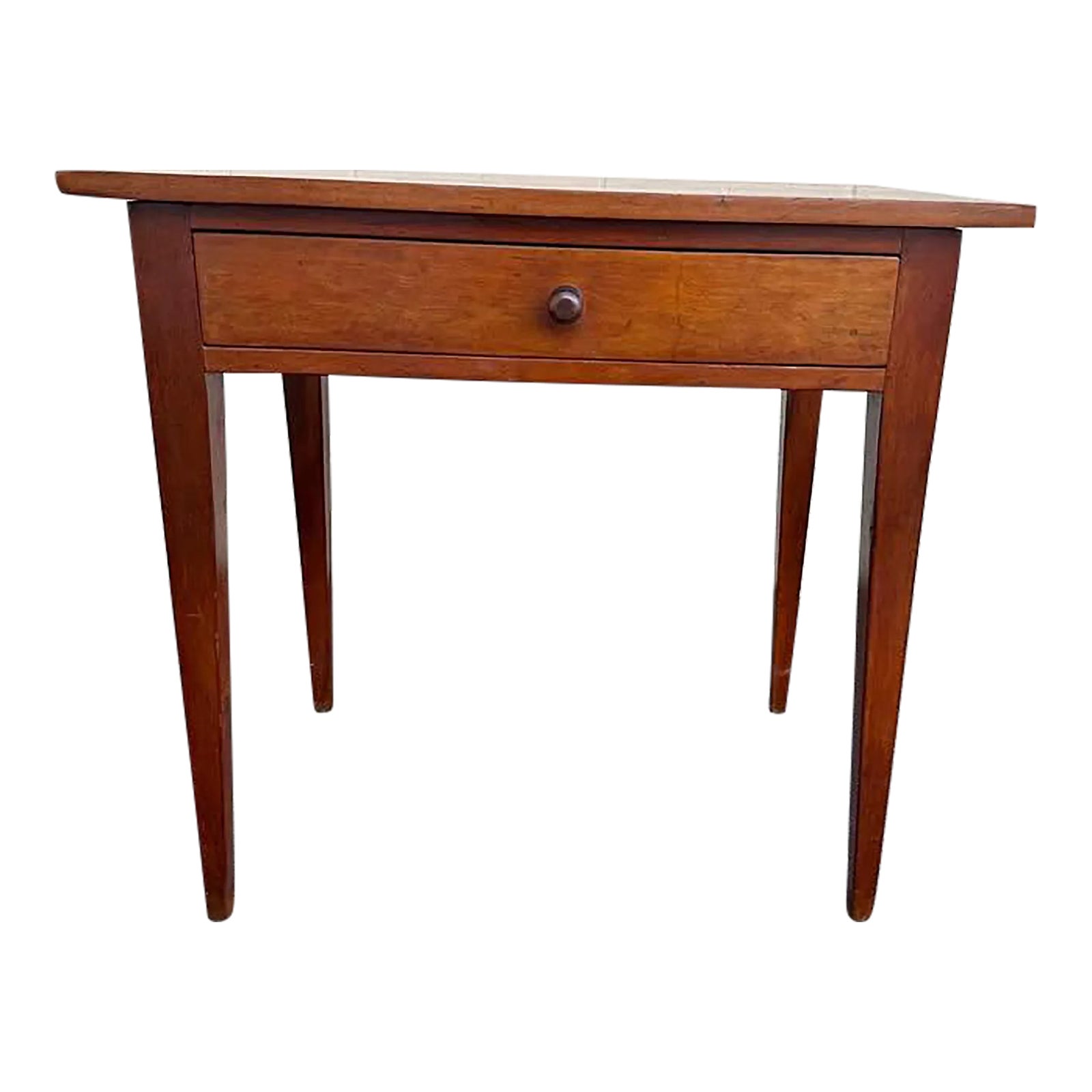 19th Century Antique Hepplewhite Style .Solid Cherry One Drawer Tavern ...