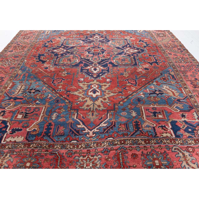 Textile Persian Heriz Rug For Sale - Image 7 of 7