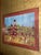Framed 1979 artwork by artist Susan Pear Meisel, depicting the Smithsonian Institution Building in the National Mall in...