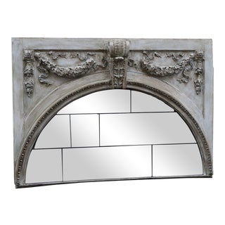 Antique Mirrored French Headboard For Sale