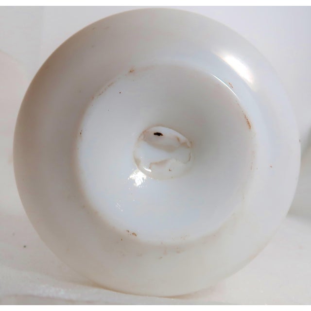 Lovely Tall Vintage Hand-Painted Porcelain Vase For Sale - Image 15 of 18