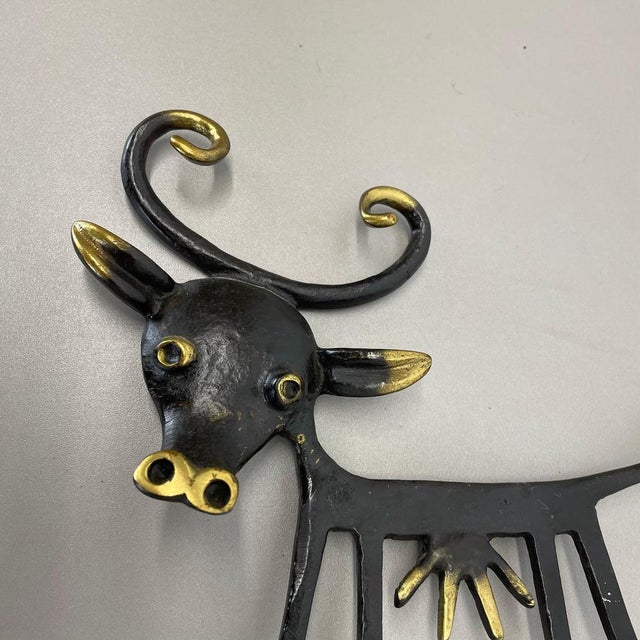 Brass Cow Hook attributed to Walter Bosse for Herta Baller, Austria, 1950s For Sale - Image 9 of 18