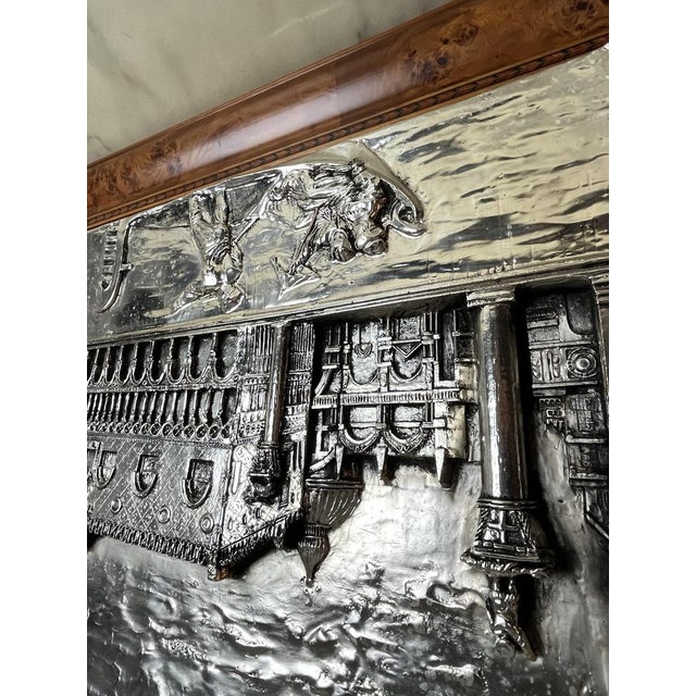 1980s Large Silver Bas Relief of St. Mark's Square, Venice, 1980s For Sale - Image 5 of 18