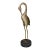 Vintage Mid-Century Modern Hollywood Regency Bronze Brass and Marble Crane Bird Figure Statue Sculpture For Sale