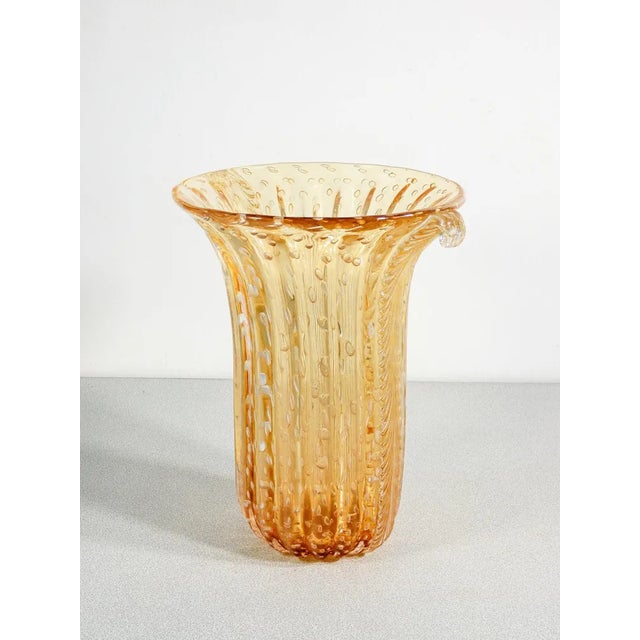 Murano Blown Glass Vase from Toso For Sale - Image 3 of 10