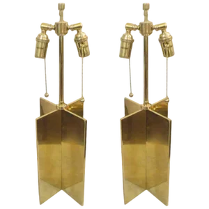 Bespoke "Croisillon" Lamps in the Jean Michel Frank Manner - a Pair